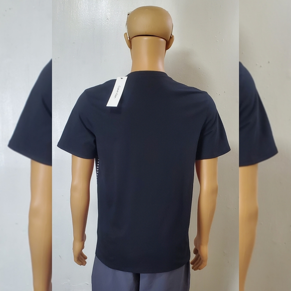 CALVIN KLEIN TSHIRT MEN'S CREW NECK SHORT SLEEVE GRAPHIC BIG LOGO SIZE S BLACK - Picture 12 of 12